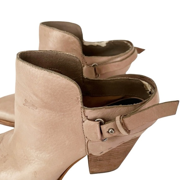 Dolce Vita Ankle Booties Women's Size 8 Leather Sling Back 3.5 in. Heel Slip On - Picture 6 of 11